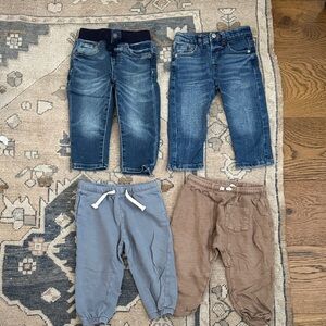 Zara Kids Blue and Brown Jeans Set size 12-18 months